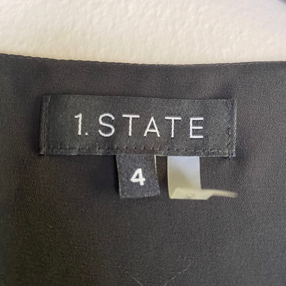 1 STATE woman's size 4 Moonlit Petals floral ruffle sheer long sleeve mini dress - Picture 14 of 15